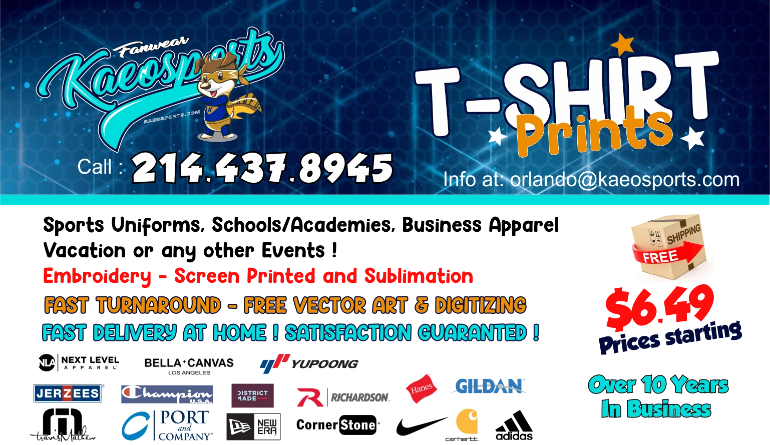 Kaeo Sports Custom Embroidery and Screen Printing